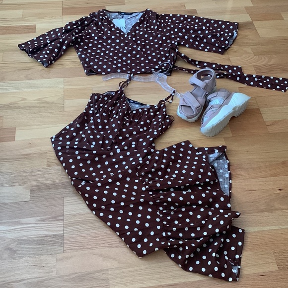 ZARA 🤎Polka dot tie top🤎 NWT - Picture 6 of 16